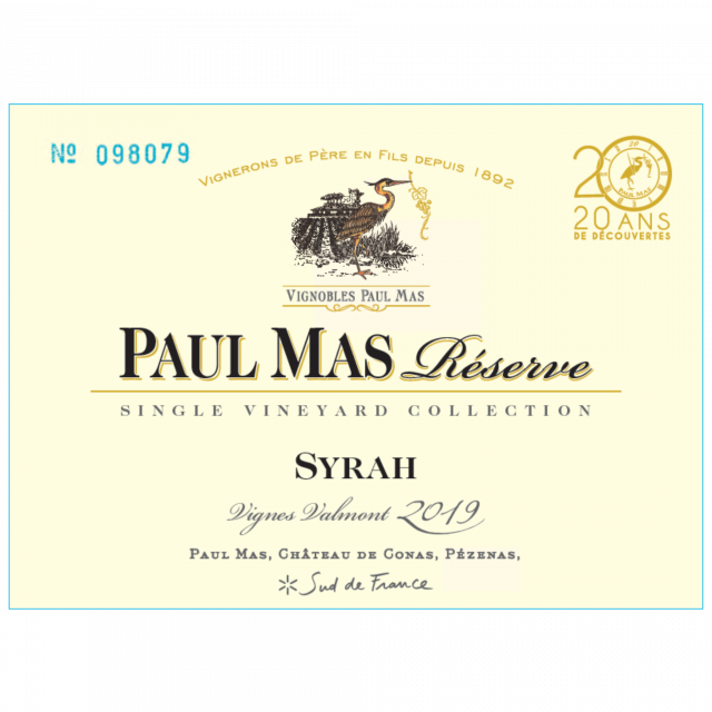 Paul Mas, Réserve, Syrah, IGP Pays d'Oc, Rouge
