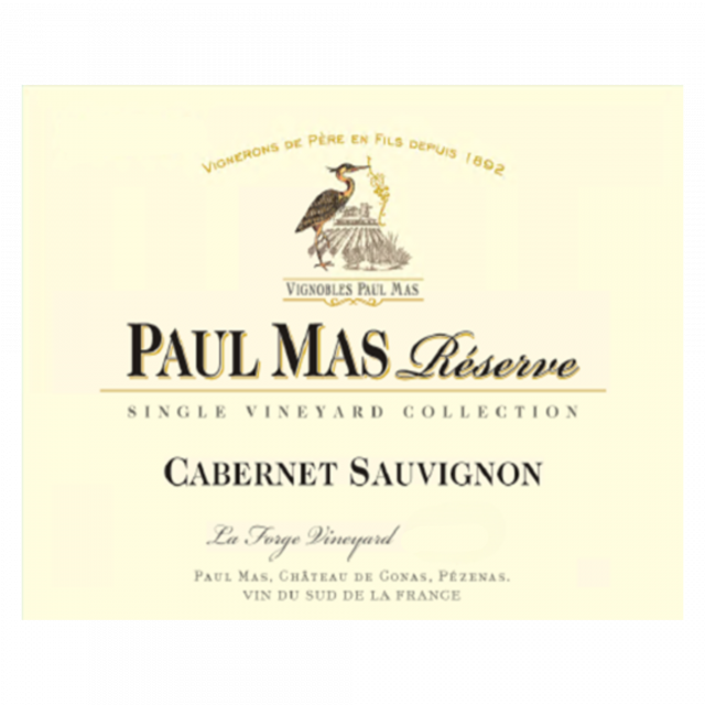 Paul Mas Réserve Cabernet Sauvignon Etiquette