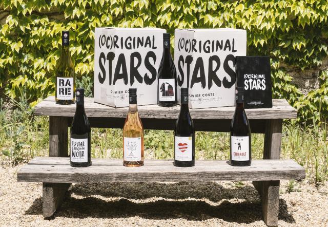 STARS bouteilles mise en scene outside
