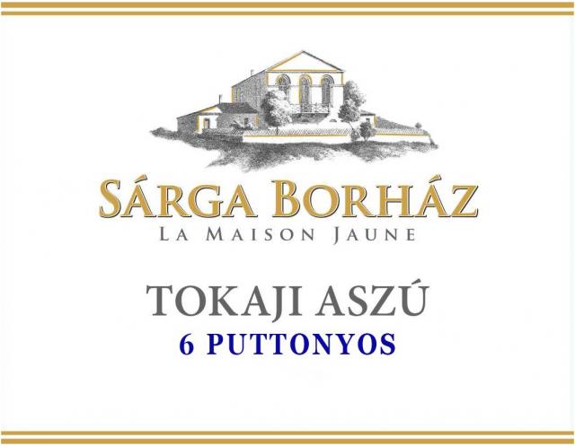 Sarga Borhaz 'Sarga Borhaz Aszu 6 Puttonyos' Tokaji Aszu Blanc Liquoreux 2018