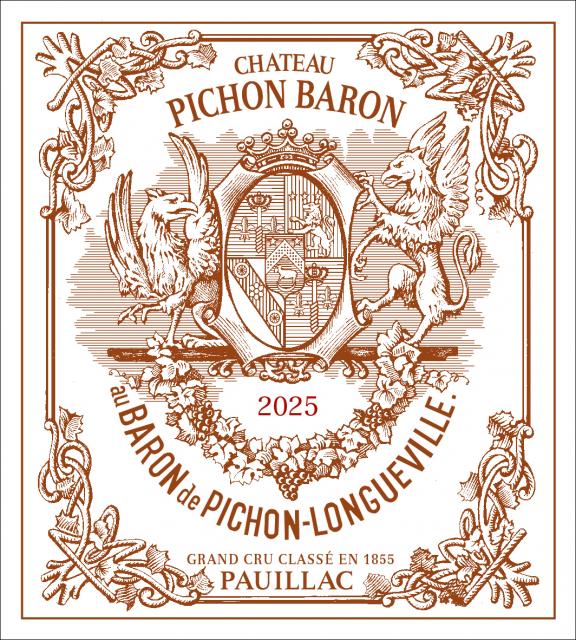 etiquette chateau pichon baron 2025