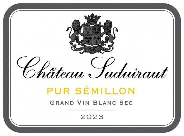 Etiquette Chateau Suduiraut PUR SEMILLON Grand Vin Blanc Sec 2023