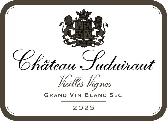 etiquette chateau suduiraut vieilles vignes 2025