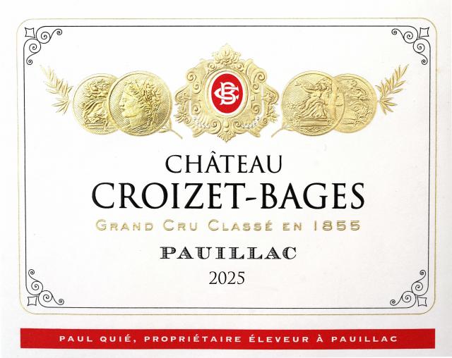 Etiquette Château Croizet Bages 2025