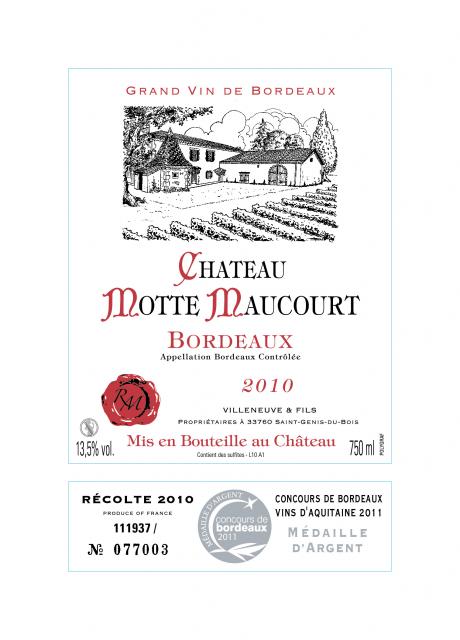 Etiquette Motte Maucourt 2010
