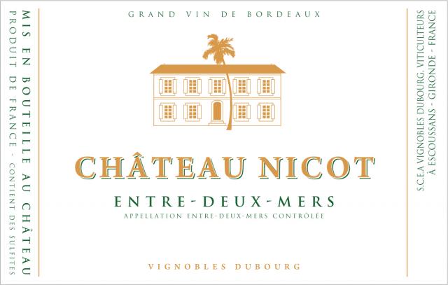 nicot blanc 2016 front label