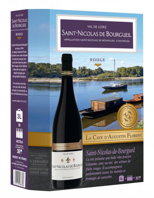 La Cave d'Augustin Florent, AOC Saint-Nicolas-de-Bourgueil, Rouge, BIB 3L
