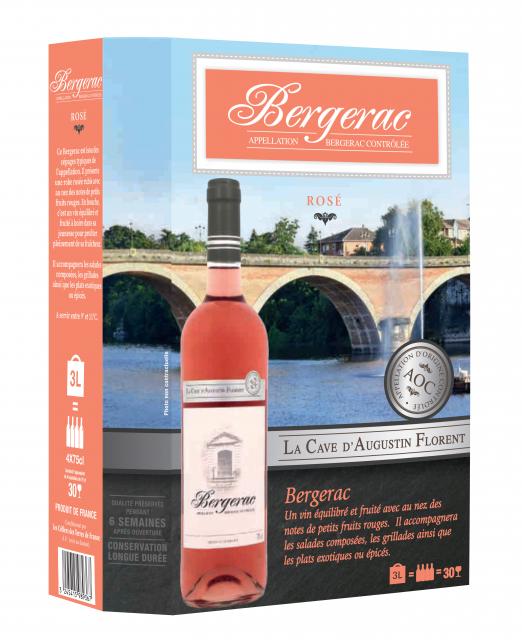 La Cave d'Augustin Florent Agir, AOC Bergerac, Rosé, BIB 3L