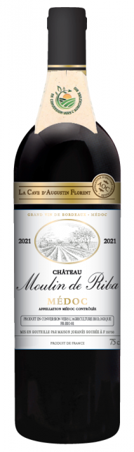 La Cave d'Augustin Florent, Château Moulin de Riba, AOC Médoc, Rouge, 2021, En Conversion Bio