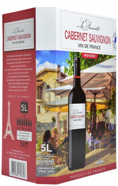 3660989179653 5L BIB VDF CABERNET SAUVIGNON RGE LA FRANCETTE