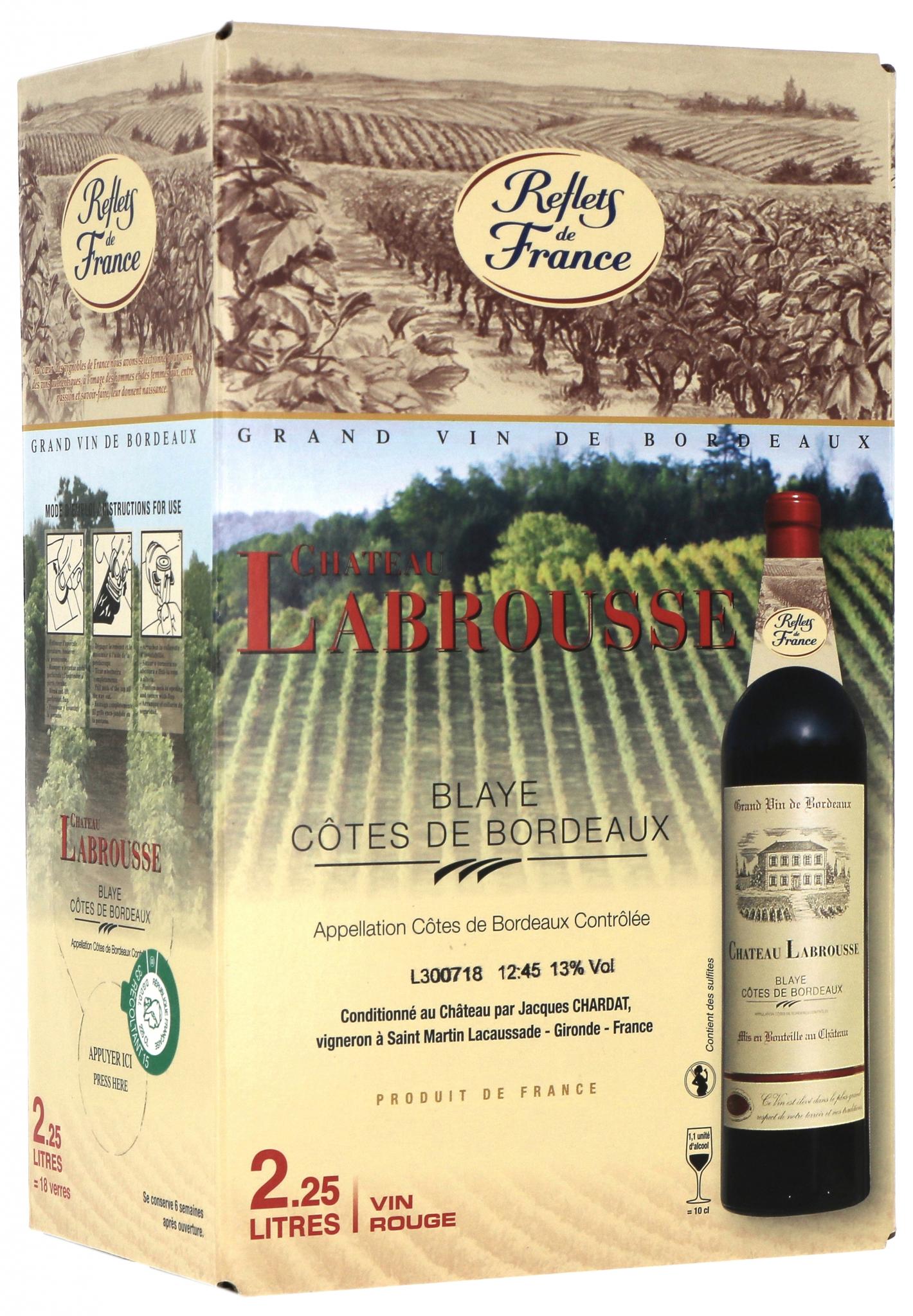 3245390248022 BIB 2.25L AOC BLAYE COTES DE BORDEAUX RGE CH LABROUSSE RDF