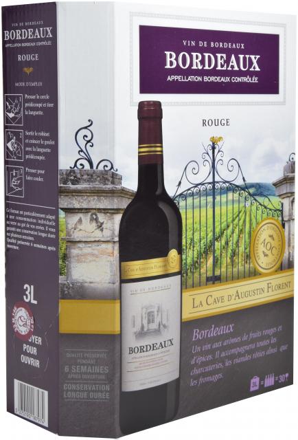 La Cave d'Augustin Florent, AOC Bordeaux, Rouge, BIB 3L