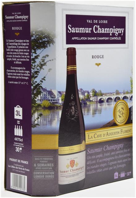 La Cave d'Augustin Florent, AOC Saumur-Champigny, Rouge, Non millésimé, BIB 3L