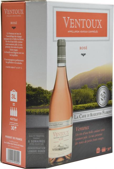 La Cave d'Augustin Florent, AOC Ventoux, Rosé, BIB 3L