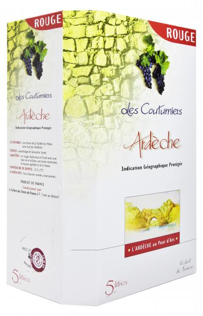 3245390086266 BIB 5L IGP ARDECHE ROUGE LES COUTUMIERS