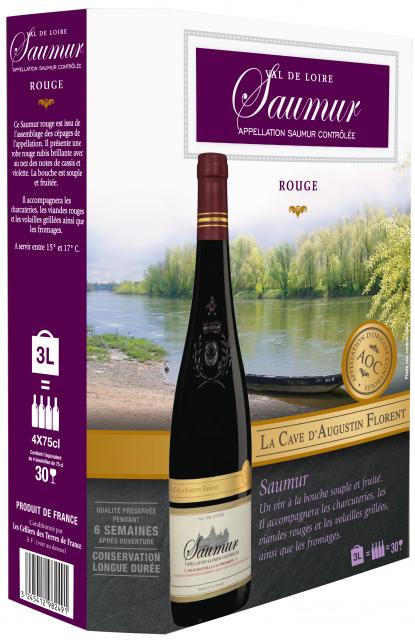 La Cave d'Augustin Florent, AOC Saumur, Rouge, Non millésimé, BIB 3L