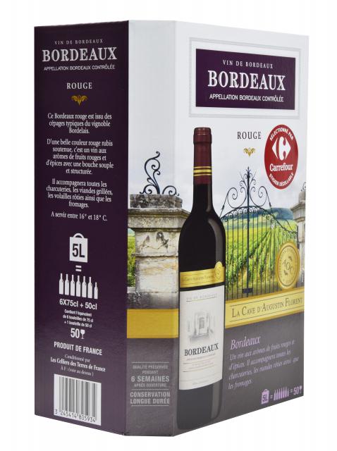 La Cave d'Augustin Florent, AOC Bordeaux, Rouge, BIB 5L