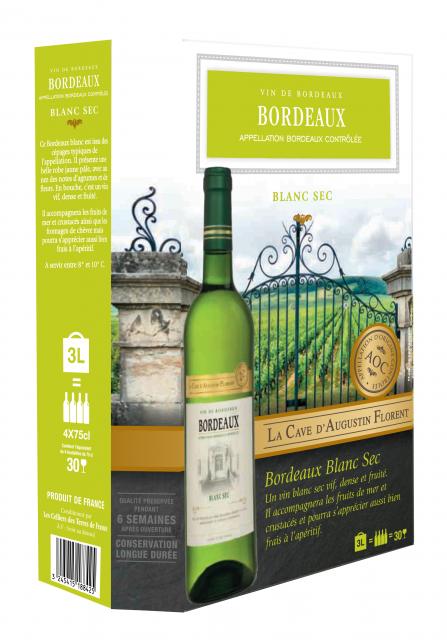 La Cave d'Augustin Florent, AOC Bordeaux, Blanc, BIB 3L