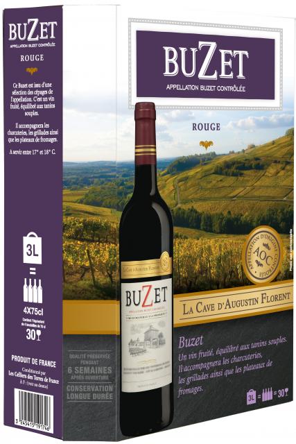 La Cave d'Augustin Florent, AOC Buzet, Rouge, Non millésimé, BIB 3L