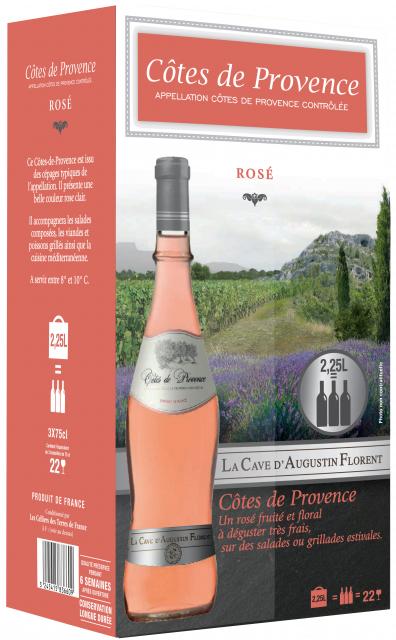 La Cave d'Augustin Florent, AOC Côtes de Provence, Rosé, BIB 2,25L
