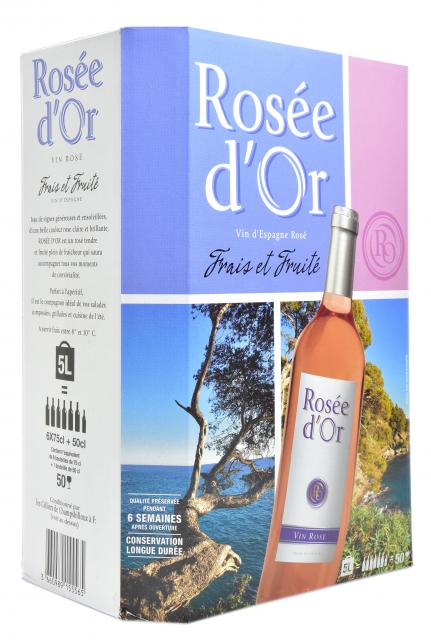 3660989155565 VIN D'ESPAGNE RSE ROSE D'OR NM 5L BIB