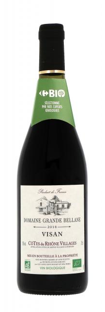 3660989184695 1 CONE AOC COTES DU RHONE VILLAGES VISAN RGE DOM GRANDE BELLANE 2018 1005389