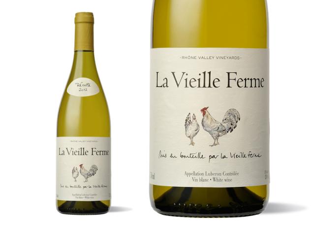 Etiquette et Bouteille La Vieille Ferme Blanc 2012