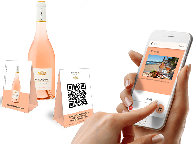 Contenu dynamique derrière un QR Code vin.co