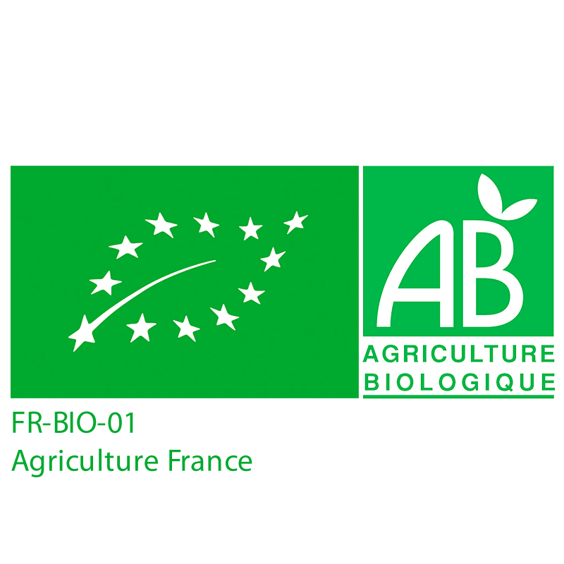 AB Agriculture Biologique Certifié par FR-BIO-01 Agriculture France